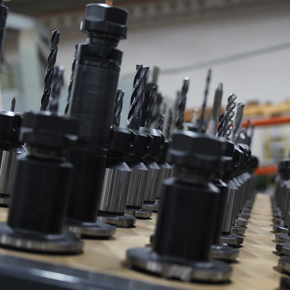 Cutting tool library of drills, taps, and end mills at FM Machine