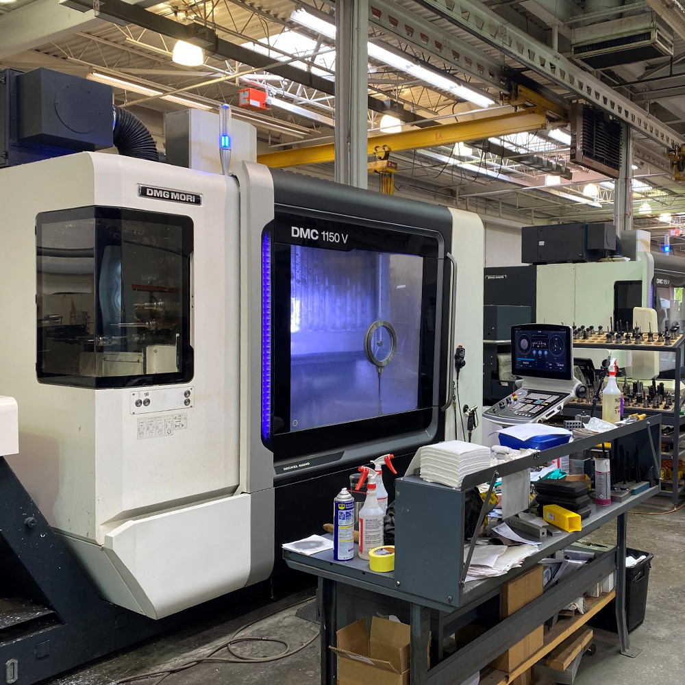 DMG MORI CNC machining centers running on the FM Machine shop floor