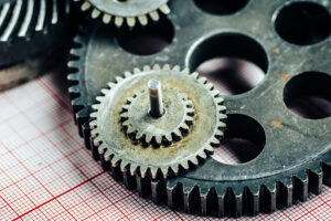 gears from an old industrial machine