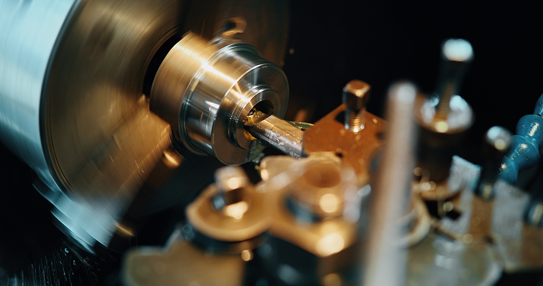 machine tool in metal factory with drilling cnc machine