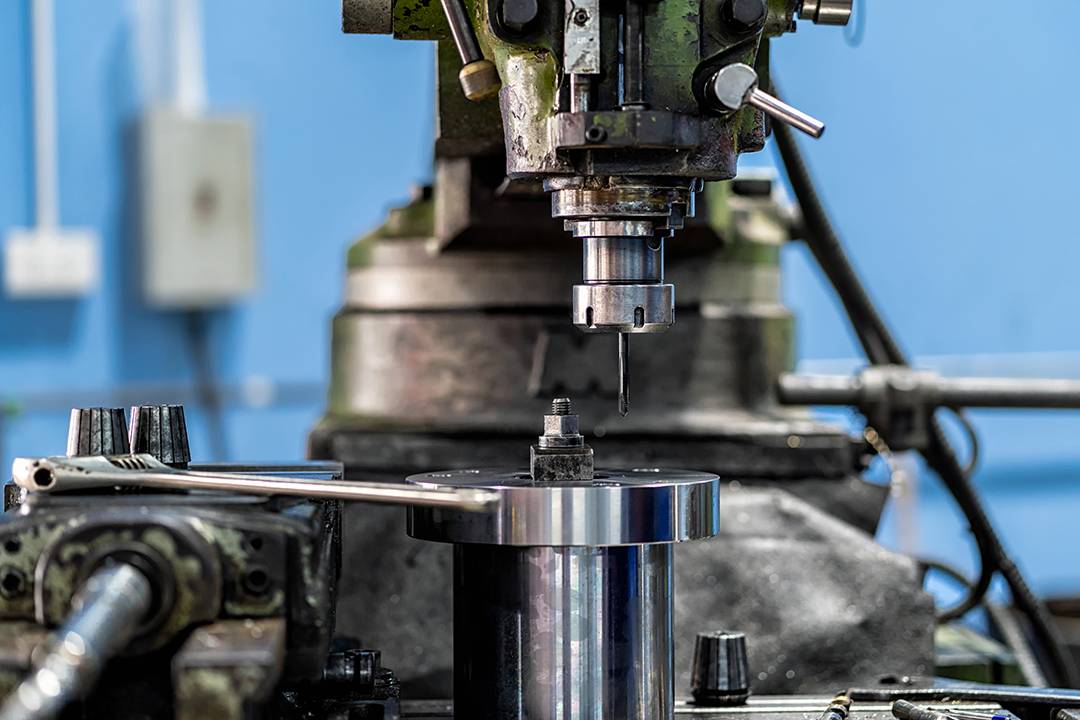 professional milling machine in metalworking factory